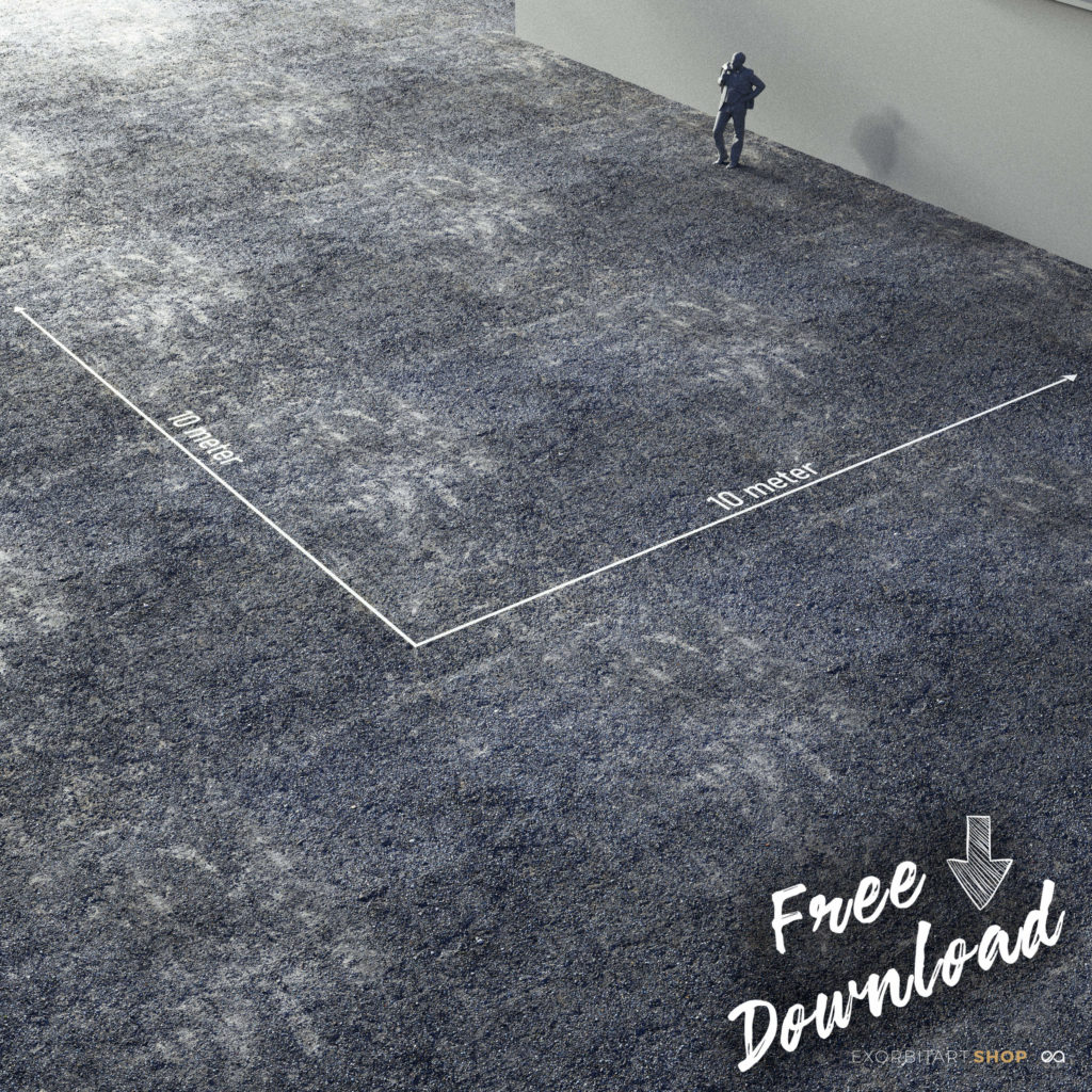 FREE: Scanned Seamless Big Gravel Area PBR Textures 267x300 cm