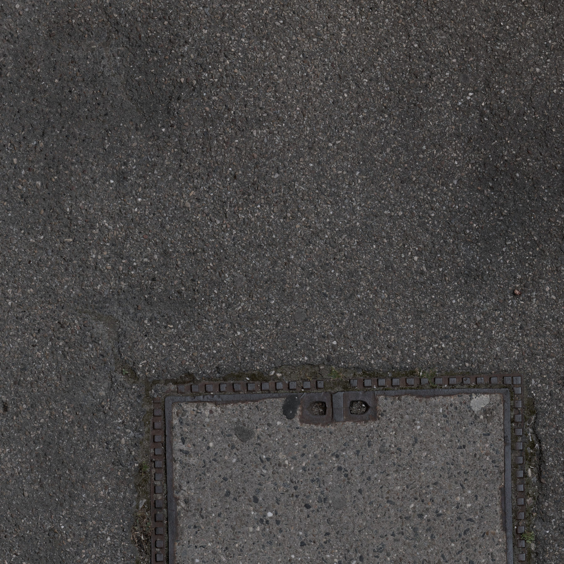 Scanned Seamless Large Sidewalk Asphalt PBR Texture