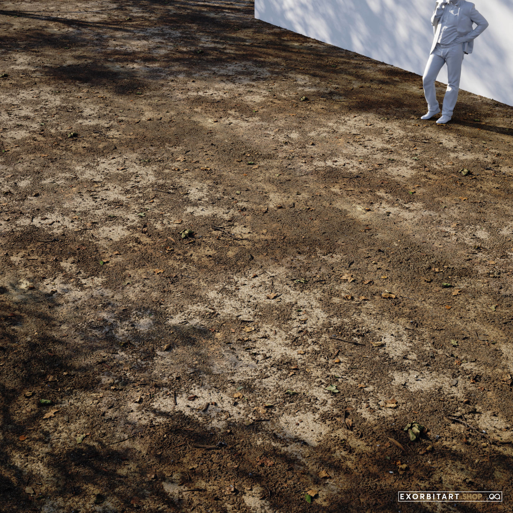 Small Gravel Soil 2 PBR Texture 360x360cm