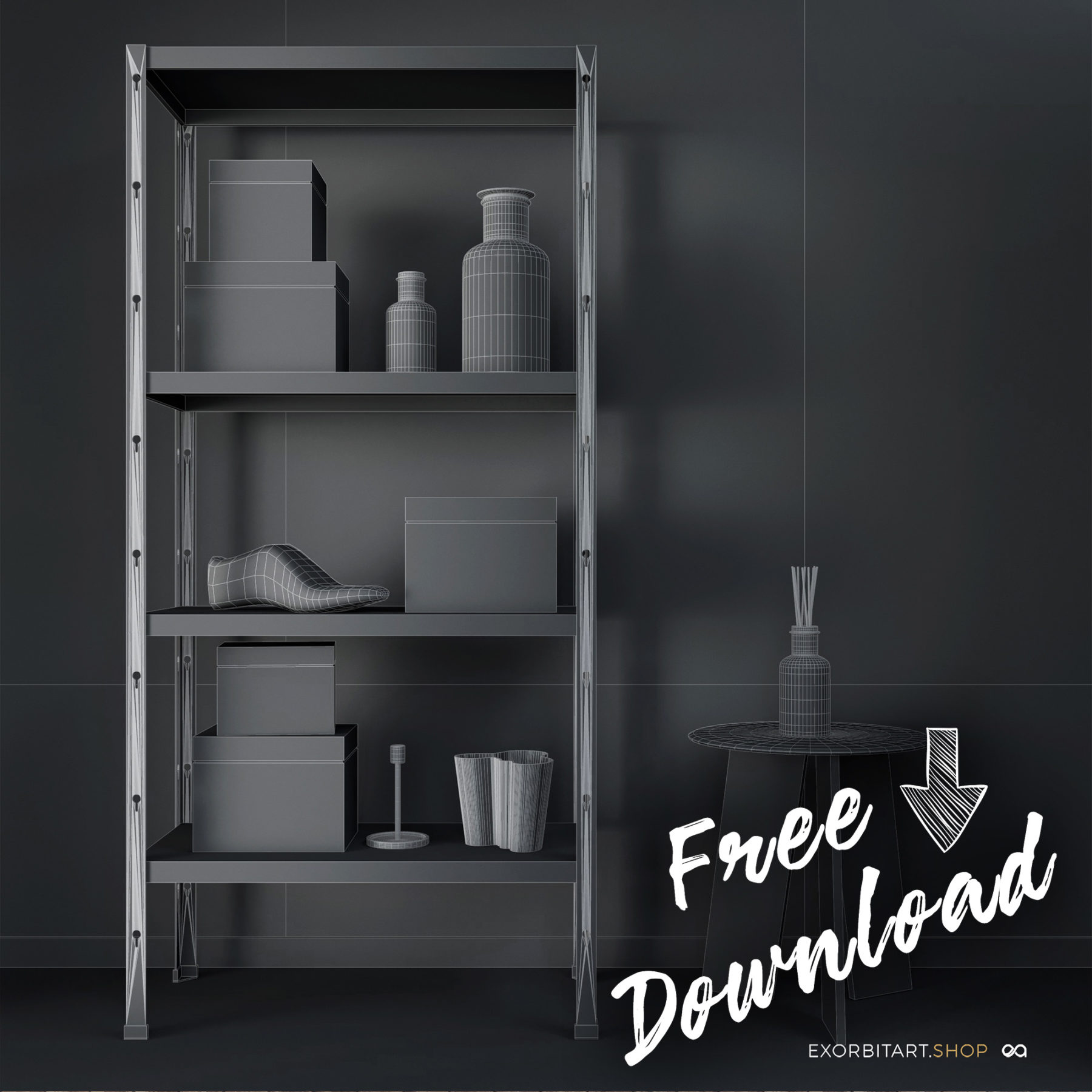 FREE: Stylish Storage Rack - exorbitart.shop