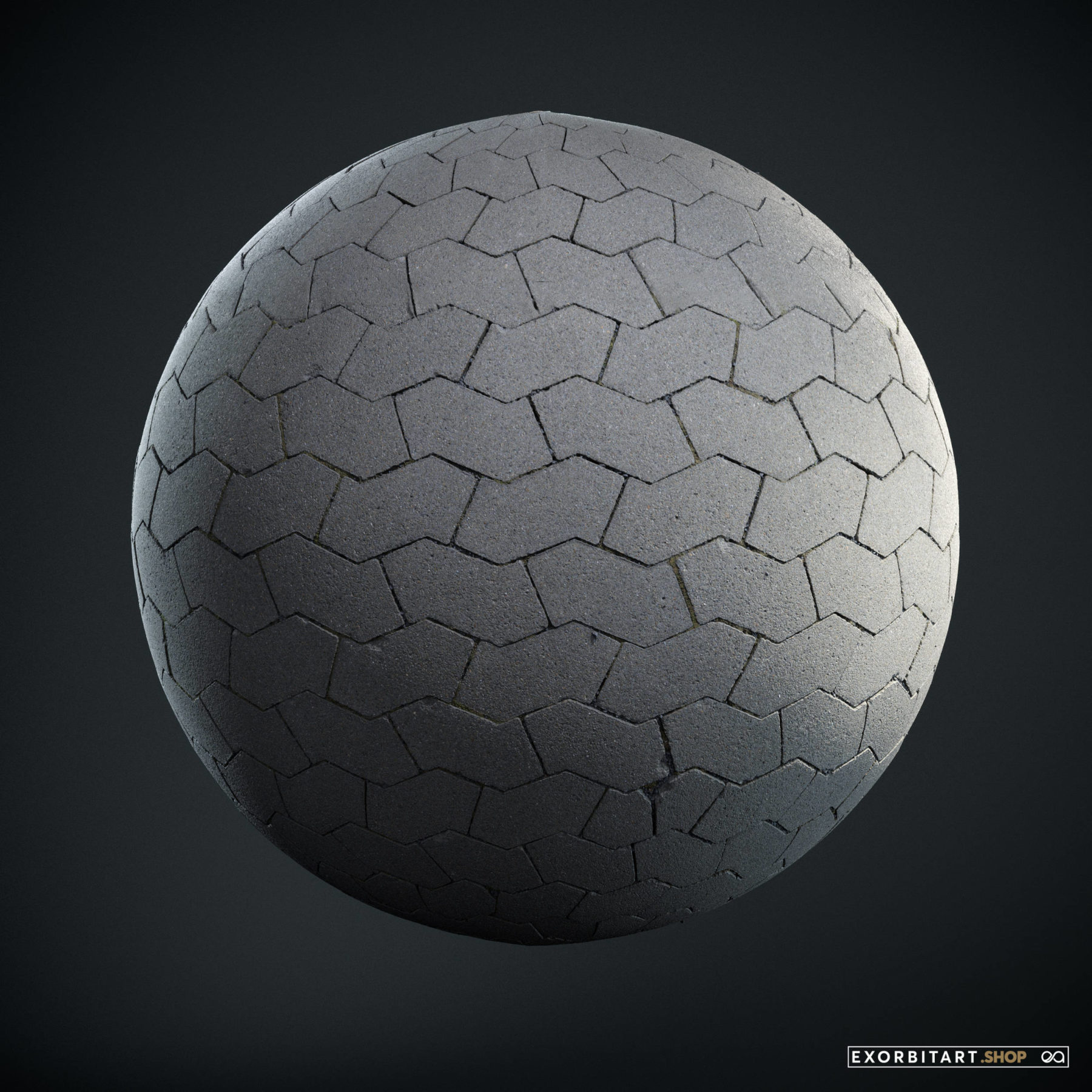 Z Paver Scanned PBR Texture 300x300cm