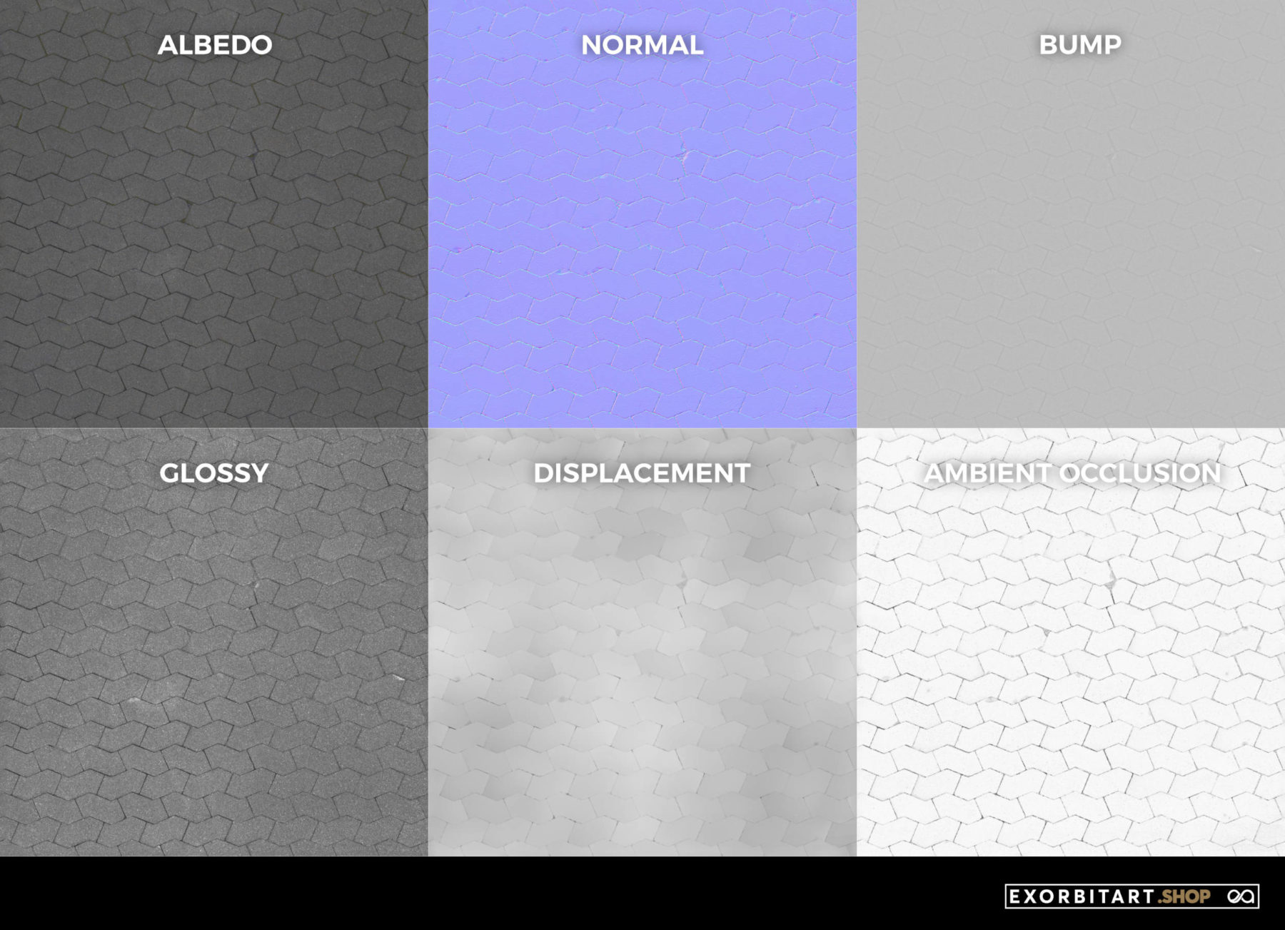 Z Paver Scanned PBR Texture 300x300cm